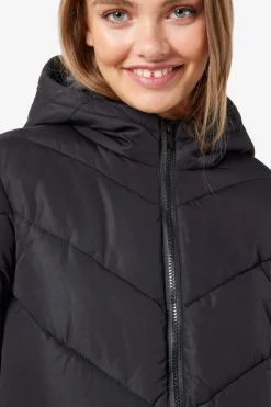 abrigo acolchado capucha