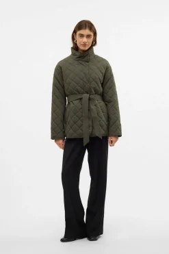 Abrigo acolchado cuello subido