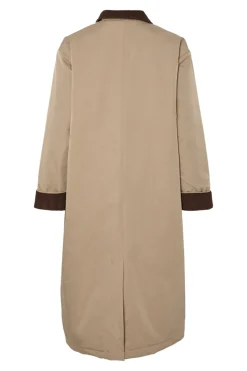 Abrigo gabardina detalle cuello pu&ntilde;os