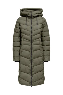 Abrigo largo acolchado