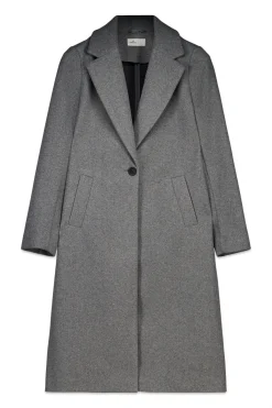 Abrigo largo bolsillos diagonales