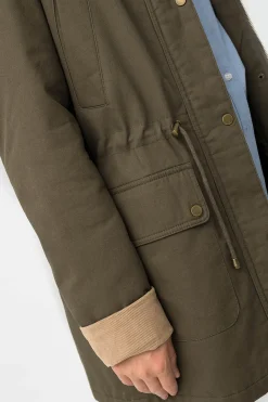 Abrigo Largo con Contraste