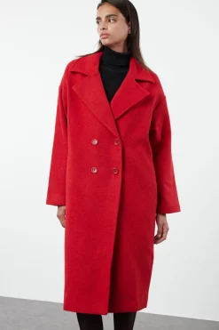 Abrigo largo oversize de lana