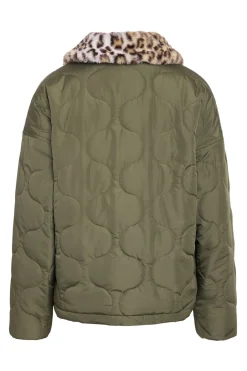 abrigo quilted animal print