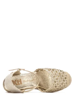 Alpargata Cu&ntilde;a Trenzado Metalizado