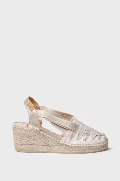 Alpargata de cu&ntilde;a media con cintas