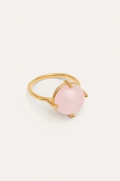 Anillo Celebrate Pink Ba&ntilde;o Oro