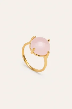 Anillo Celebrate Pink Ba&ntilde;o Oro