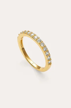 Anillo Shine Plata Ba&ntilde;o Oro 18kt