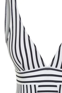 Ba&ntilde;ador de rayas escote en V