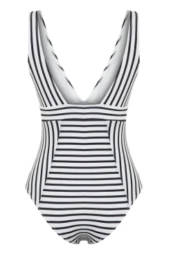 Ba&ntilde;ador de rayas escote en V