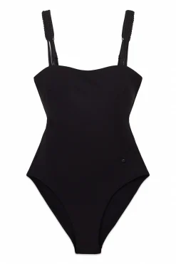 Ba&ntilde;ador moldeador escote recto negro