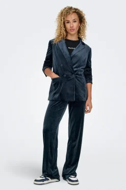 Blazer cruzada de terciopelo