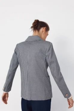 Blazer de punto piqu&eacute;