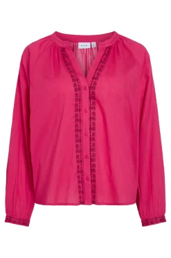 Blusa con bordados de algod&oacute;n org&aacute;nico