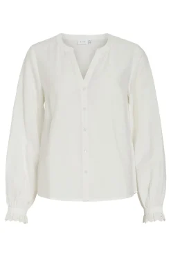 Blusa con encaja ingl&eacute;s de viscosa