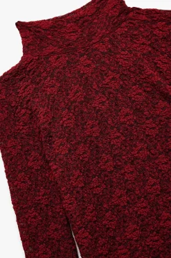 Blusa de encaje texturizada