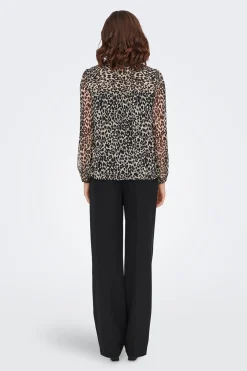 Blusa de gasa estampada