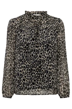 Blusa de gasa estampada