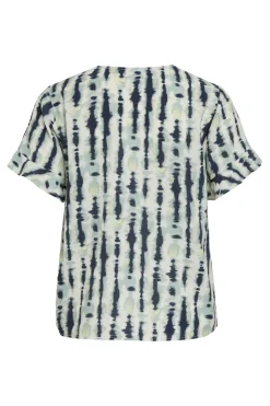 Blusa de manga volante con viscosa