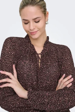 Blusa estampada manga larga