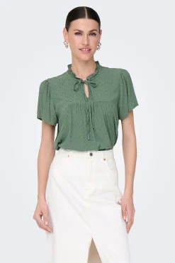 Blusa manga corta plumeti