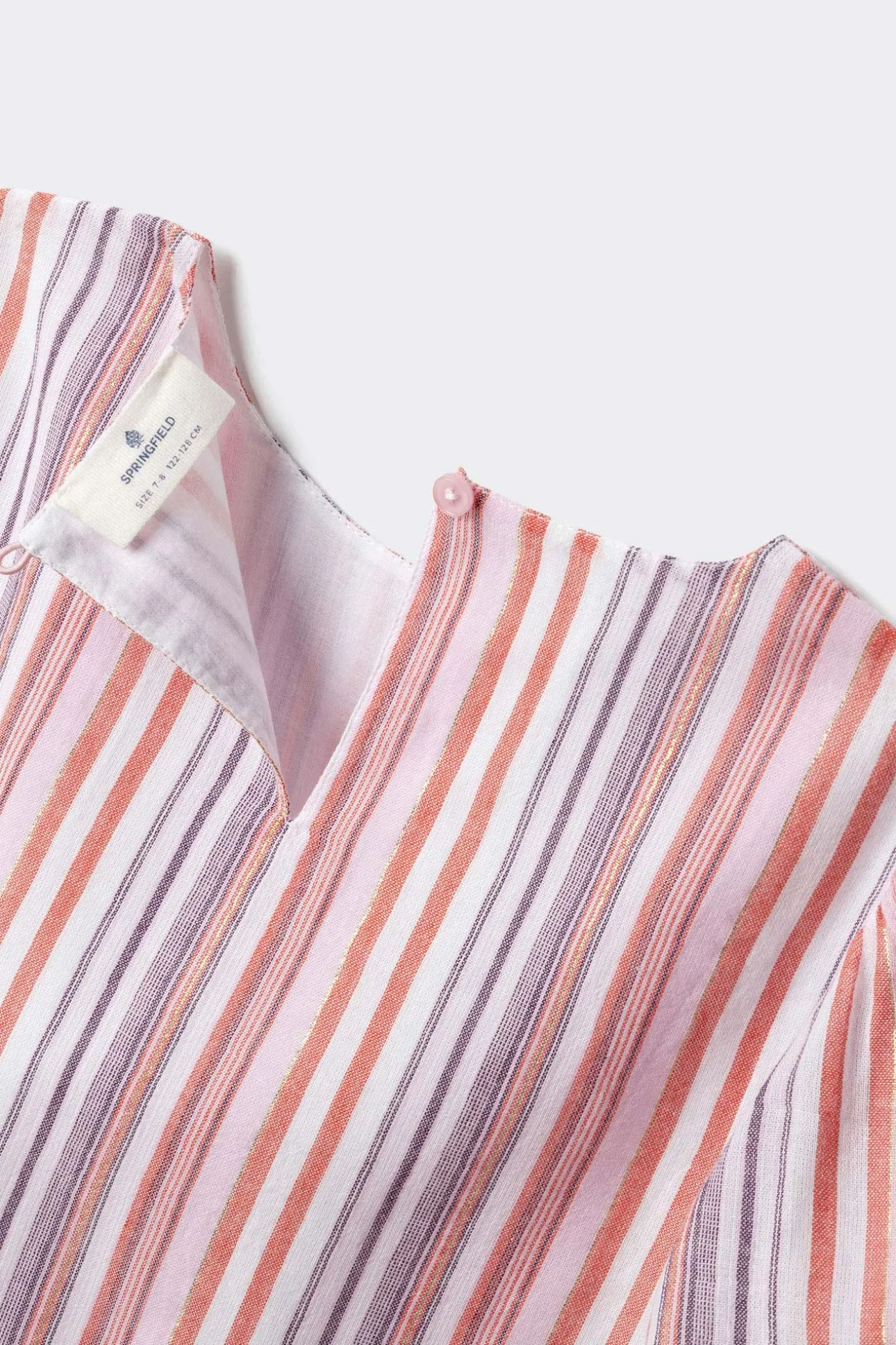 Blusa manga corta rayas lurex ni&ntilde;a