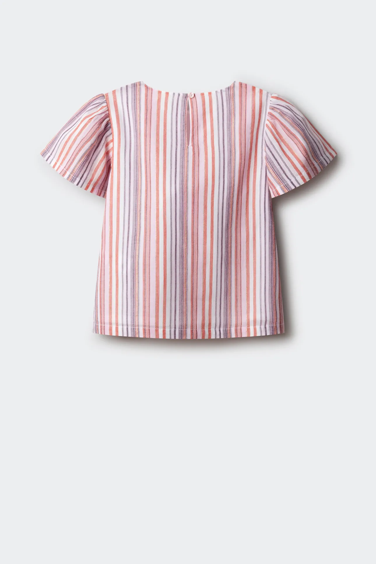 Blusa manga corta rayas lurex ni&ntilde;a