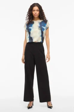 Blusa manga corta satinada