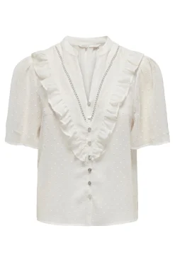 Blusa manga francesa volantes