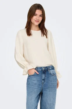 Blusa manga larga fluida