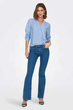 Blusa manga larga fluida