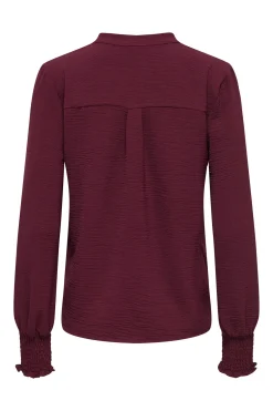 Blusa manga larga frunces