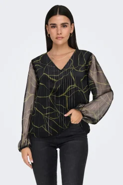 Blusa manga larga lurex