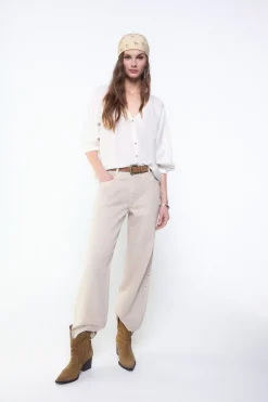 Blusa plisada fluida