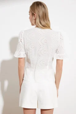 Blusa recta de manga larga