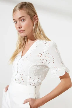 Blusa recta de manga larga