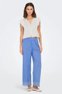 Blusa regular fit de lino