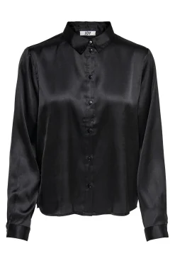 Blusa satinada manga larga