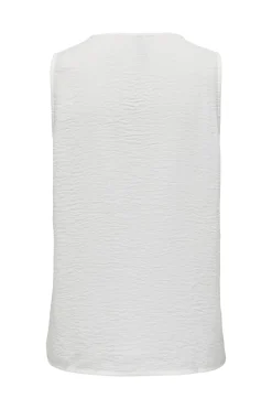 Blusa sin mangas pliegue frontal