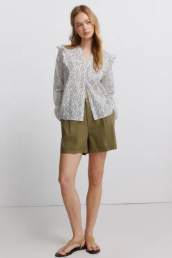 Blusa volumen y volantes