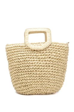 Bolso de hombro raffia