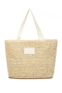 Bolso de hombro raffia
