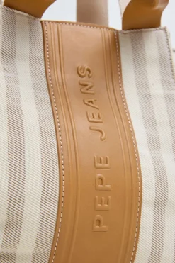 Bolso de mano lona rayas