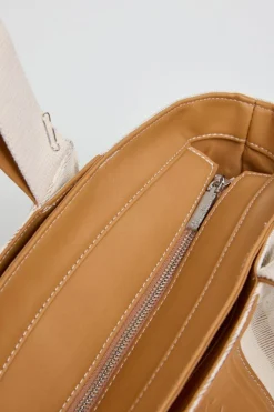 Bolso de mano lona rayas