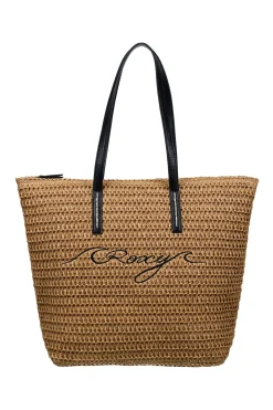 Bolso rafia playa asas y texto