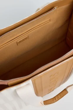 Bolso shopper lona rayas