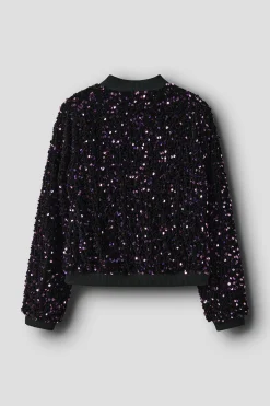 Bomber de lentejuelas y terciopelo de ni&ntilde;a