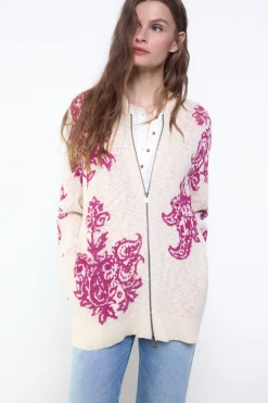 Bomber punto jacquard