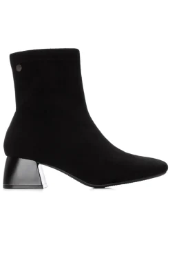 Botín de tacón antelina